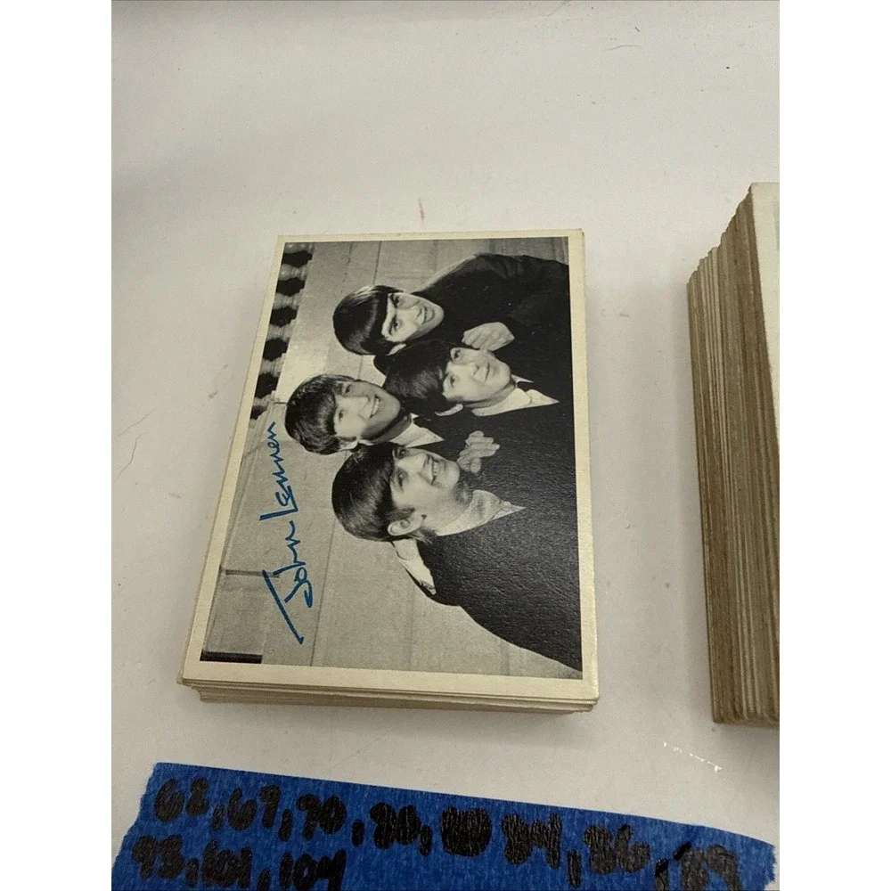 Large Lot of 101 1964 Topps The Beatles B&W Series 2 Color Trading Cards Poor